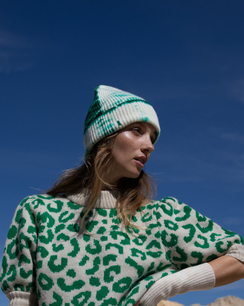 BONNET VERT TYE & DYE